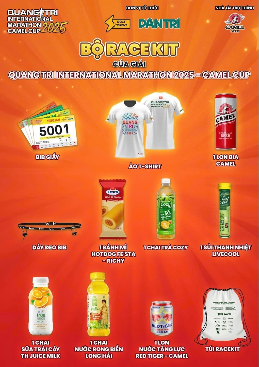 Trọn bộ racekit chất lượng từ Quang Tri International Marathon 2025 - Camel Cup - 1