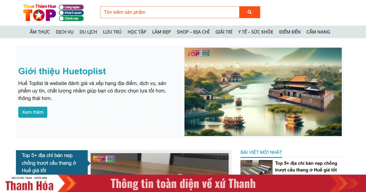 Huế Toplist cập nhật thông tin liên tục và khách quan tại thành phố Huế
