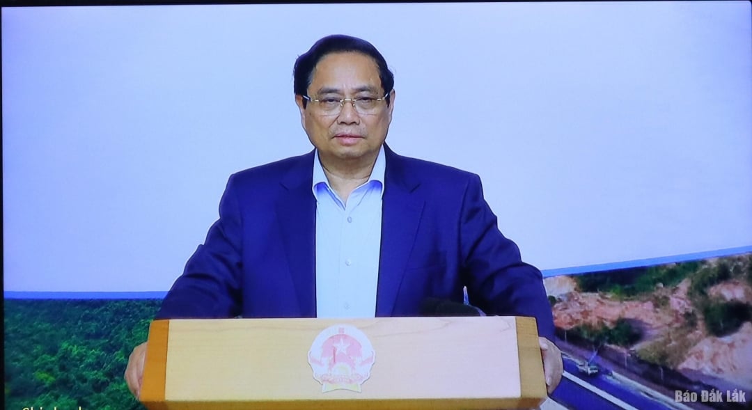 Thủ tướng Chính phủ Phạm Minh Chính phát biểu kết luận hội nghị.