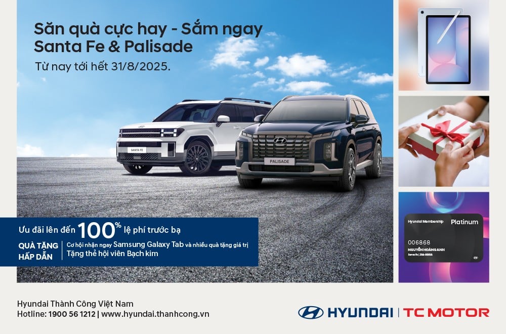 HYUNDAI THÀNH CÔNG TRIỂN KHAI CHƯƠNG TRÌNH ƯU ĐÃI ĐẶC BIỆT DÀNH CHO SANTA FE & PALISADE