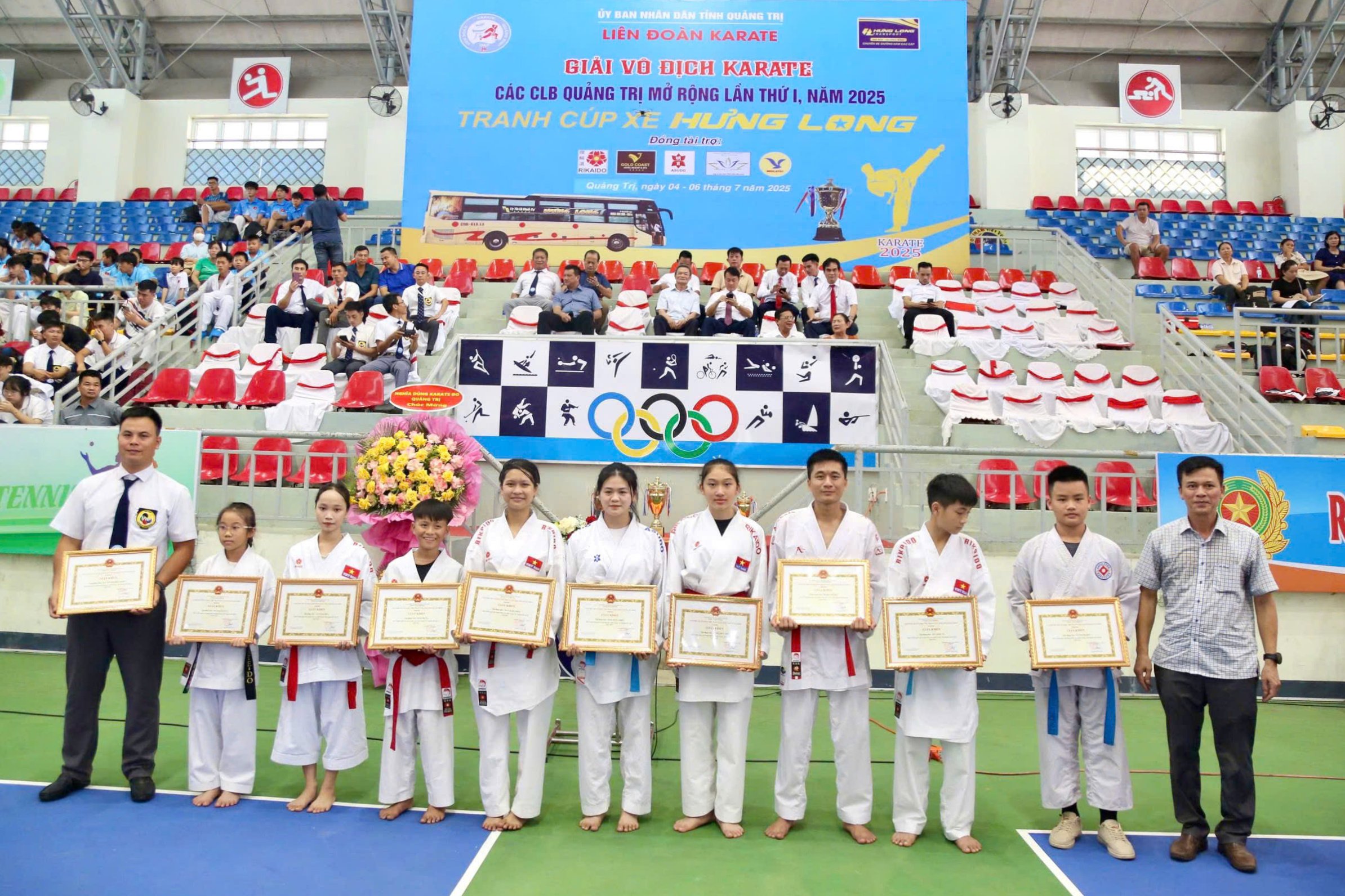 Hơn 600 vận động viên tranh tài tại Giải vô địch Karate các Câu lạc bộ tỉnh Quảng Trị mở rộng lần thứ I 