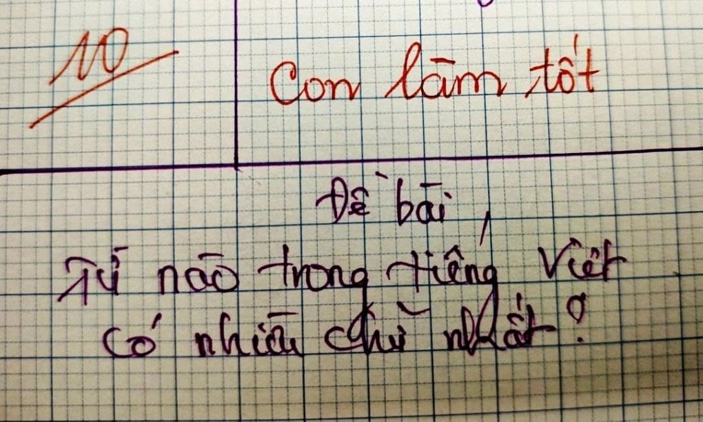 Từ nào trong Tiếng Việt có nhiều chữ nhất?