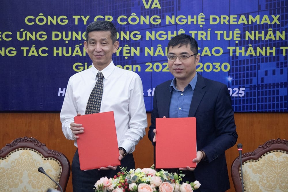 Kí kết thoả thuận hợp tác về ứng dụng công nghệ trí tuệ nhân tạo (AI) trong công tác huấn luyện thể thao  - ảnh 1