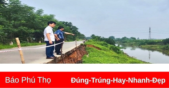 Sạt trượt taluy nghiêm trọng tại kè đê Lâm Hạc, xã Bản Nguyên
