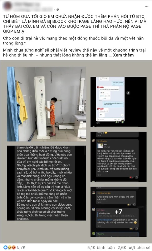 Lùm xùm tại trại hè Làng Háo Hức, đơn vị tổ chức nói gì?- Ảnh 1.