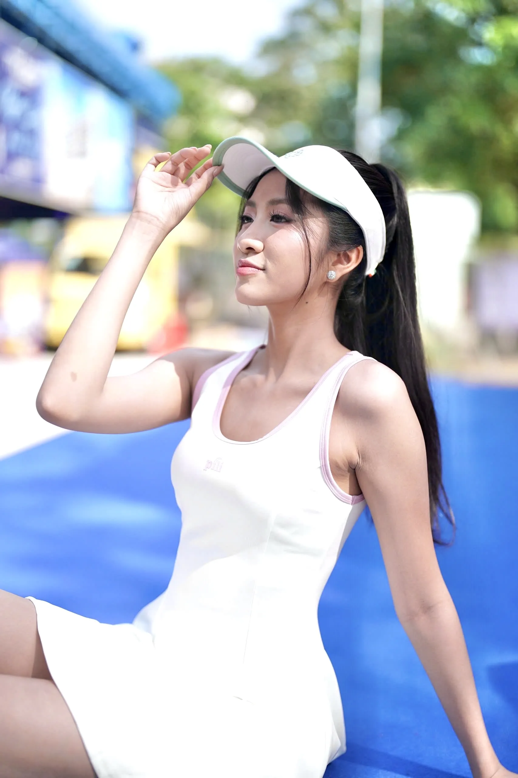 Cận nhan sắc Hoa hậu Hà Trúc Linh trên sân giải Vô địch Pickleball Việt Nam 2025 ảnh 5