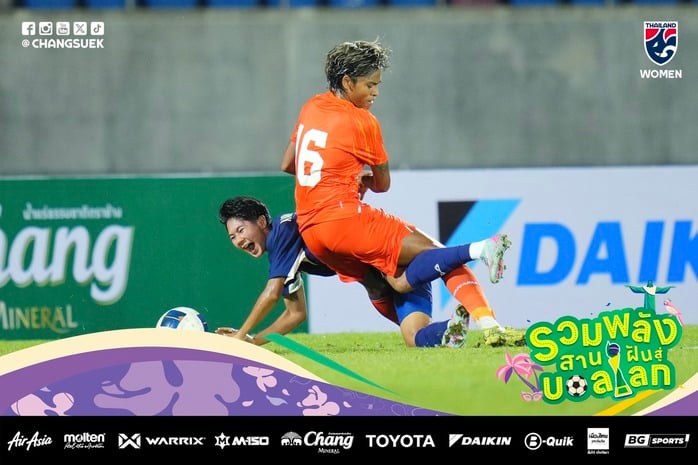 Tuyển nữ Thái Lan mất vé dự Asian Cup 2026 - Ảnh 1.