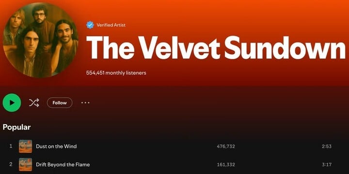 الفرقة ليس لها أعضاء حقيقيون، لكنها تجذب مستمعين عبر الإنترنت. (المصدر: Arstechnica)