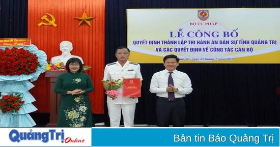 Công bố quyết định thành lập Thi hành án dân sự tỉnh Quảng Trị
