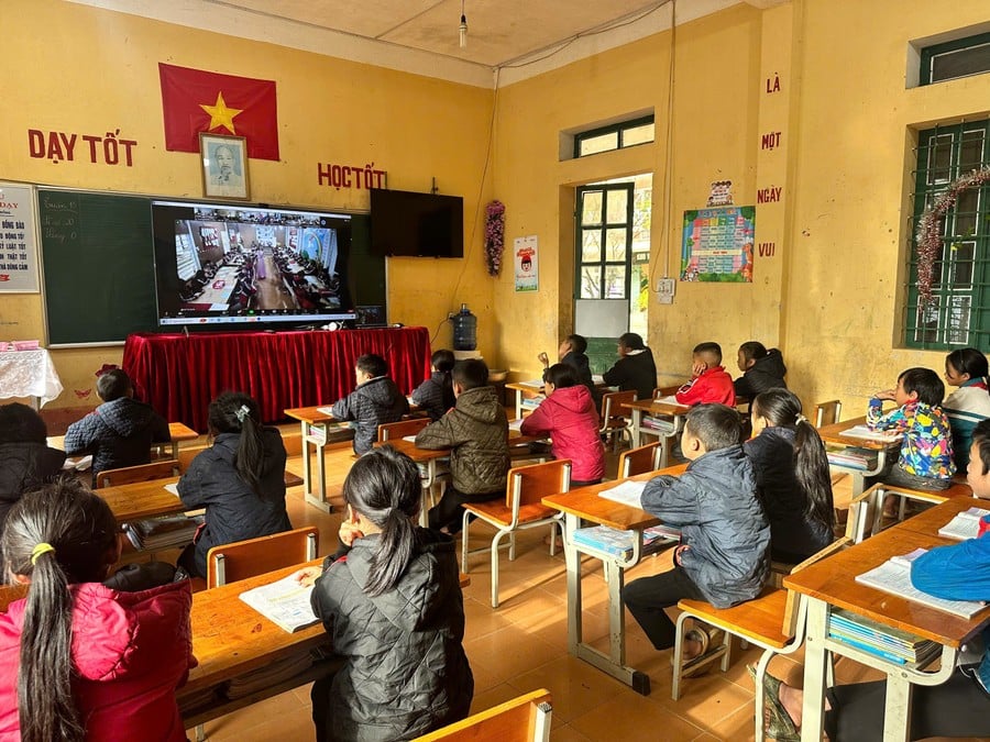 Chương trình nông thôn mới nâng cao giai đoạn 2021 - 2025, học sinh là đối tượng được thừa hưởng nhiều lợi thế về cơ sở vật chất.