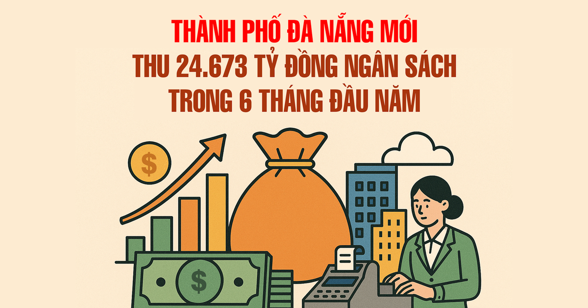 La ciudad de Da Nang acaba de recaudar 24.673 mil millones de VND en presupuesto en los primeros 6 meses del año.