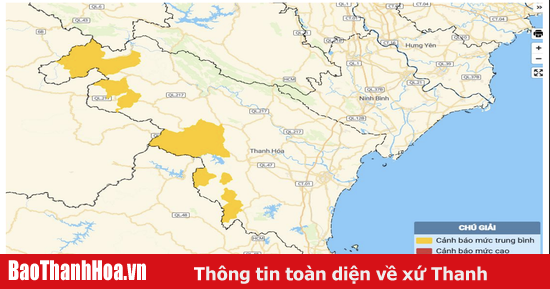 Cảnh báo lũ quét, sạt lở đất khu vực miền núi tỉnh Thanh Hóa