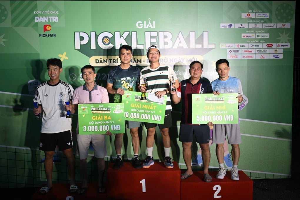 Xác định cặp VĐV vô địch nội dung trình 5.5 giải pickleball Dân trí - 1