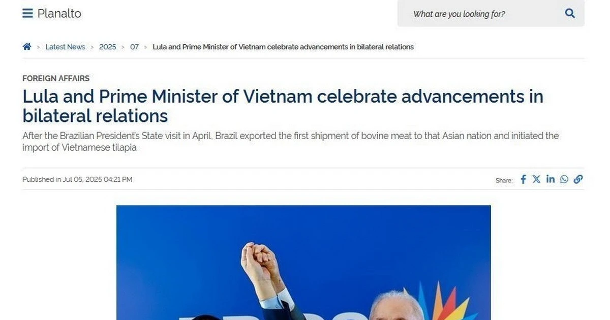 Truyền thông Brazil đưa tin đậm nét hoạt động của Thủ tướng tại Rio de Janeiro