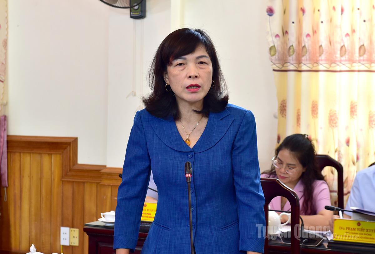 Đồng chí Phó Chủ tịch HĐND tỉnh phát biểu tại phiên họp.
