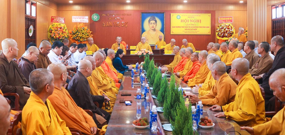Anh: Hội nghị Ban Thường trực Giáo hội Phật giáo Việt Nam tỉnh Vĩnh Long lần thứ nhất sau khi sáp nhập.