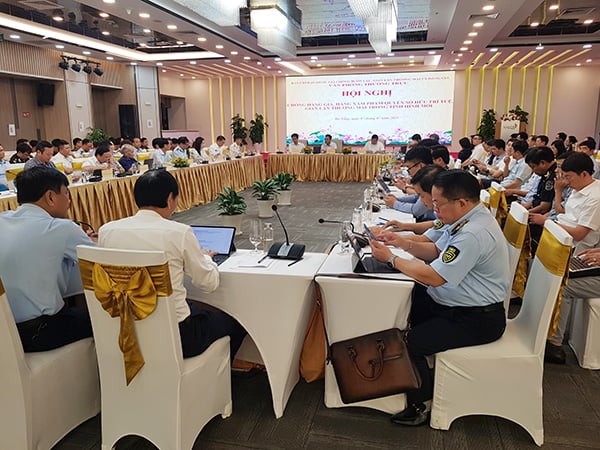 Hội nghị chống hàng giả, hàng xâm phạm quyền sở hữu trí tuệ, gian lận thương mại trong tình hình mới do Văn phòng Thường trực Ban Chỉ đạo 389 quốc gia tổ chức ở Đà Nẵng ngày 7/7.