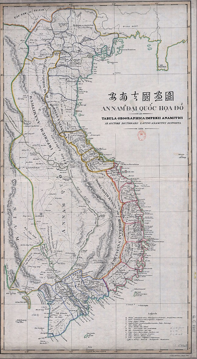 An Nam đại quốc họa đồ 1838. Ảnh: Tư liệu của NTQ
