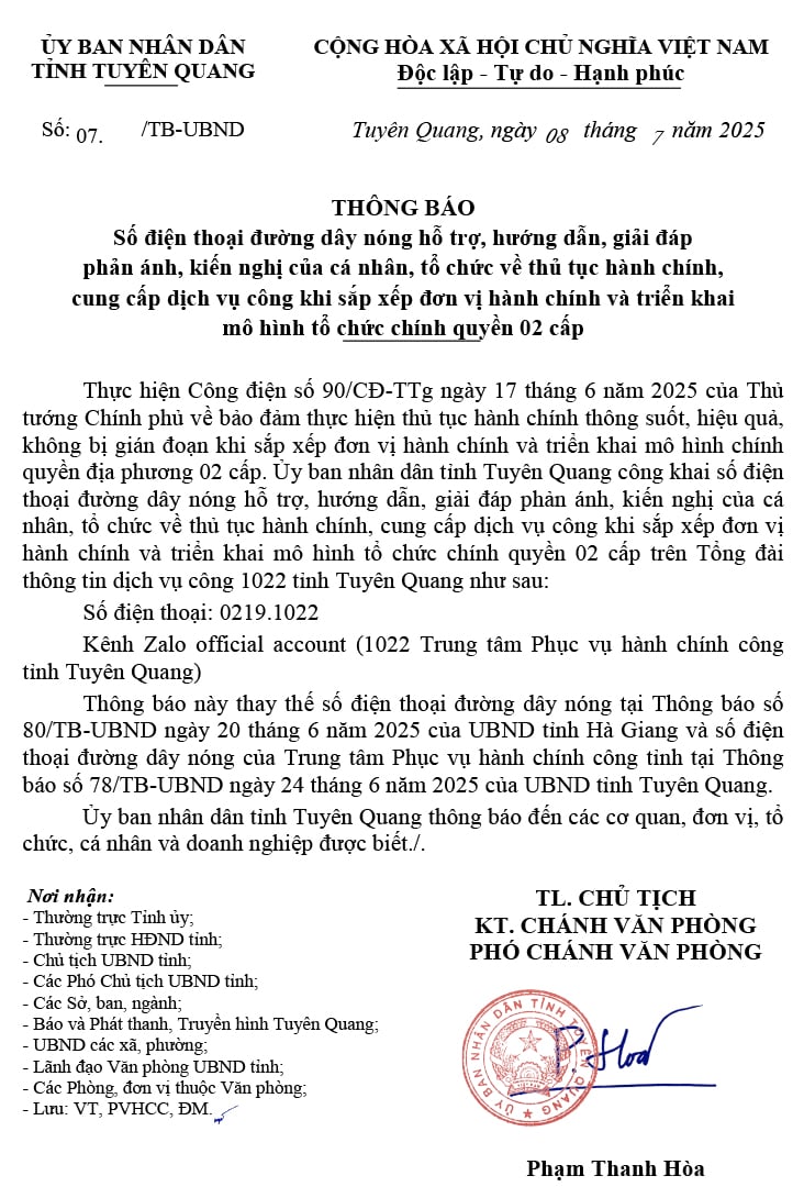Thông báo
