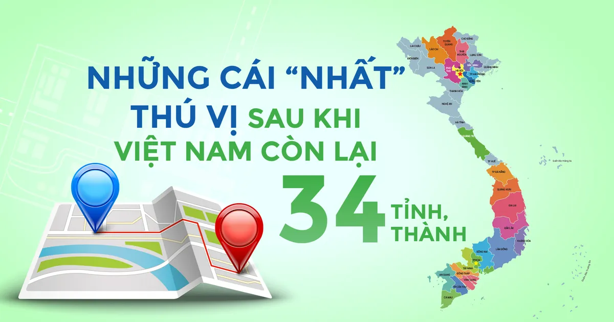 Những cái "nhất" được quan tâm khi Việt Nam còn 34 tỉnh, thành