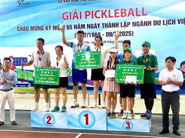 Giải Pickleball chào mừng 65 năm ngày thành lập ngành Du lịch Việt Nam - ảnh 1