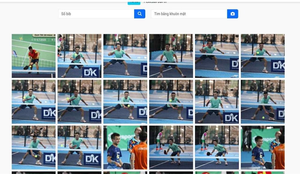 Hướng dẫn cách VĐV tìm ảnh bằng khuôn mặt ở giải pickleball báo Dân trí - 2
