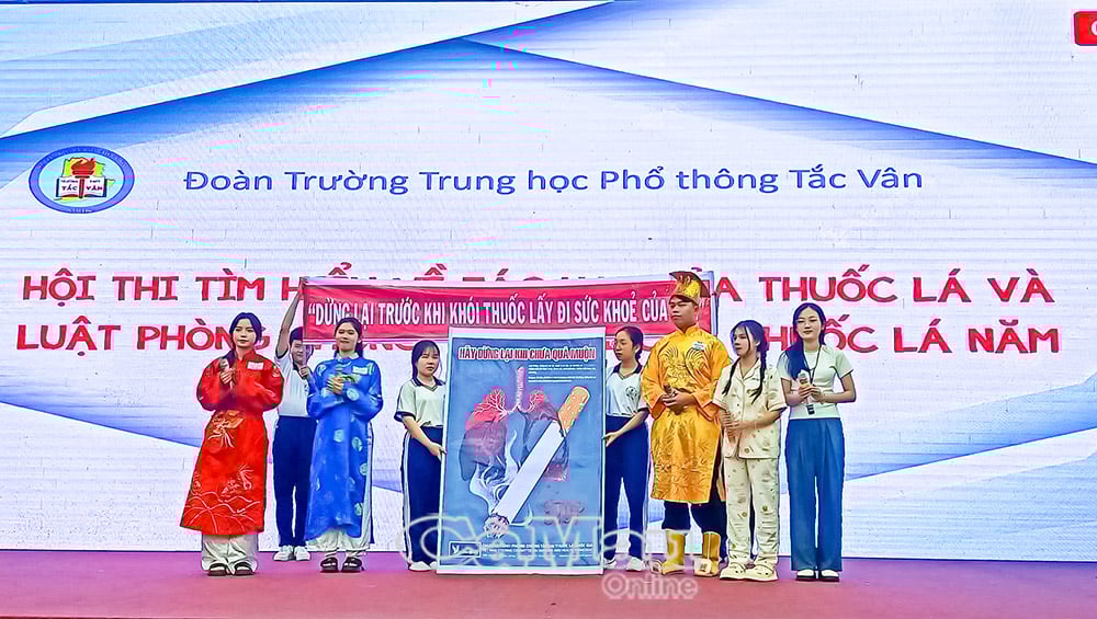 Nâng cao nhận thức cho học sinh thông qua Hội thi tìm hiểu về tác hại của thuốc lá và Luật Phòng, chống tác hại của thuốc lá.