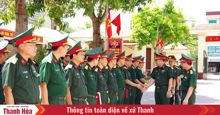 Chỉ huy trưởng Bộ CHQS tỉnh kiểm tra tại Ban Chỉ huy Phòng thủ khu vực 1 - Triệu Sơn