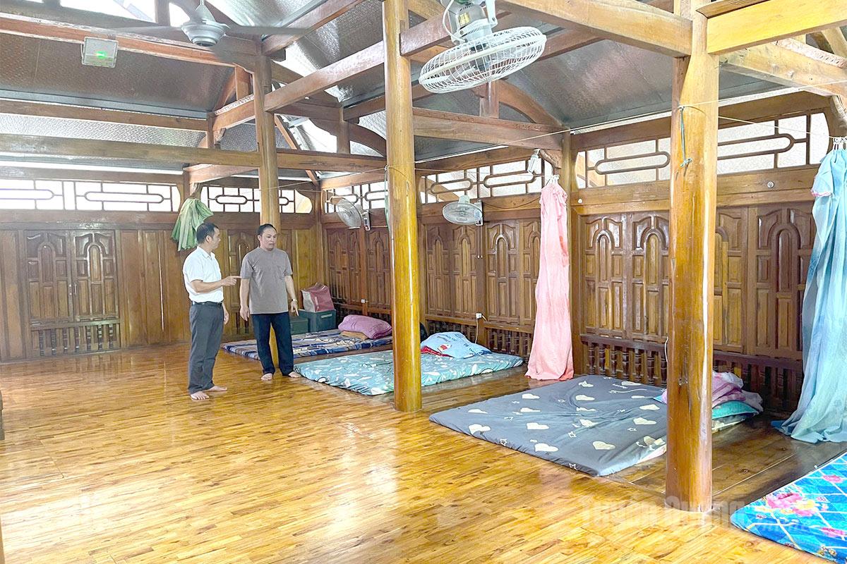 Xã Quảng Nguyên chủ động bố trí nơi ở cho cán bộ, đảm bảo sạch, đẹp.