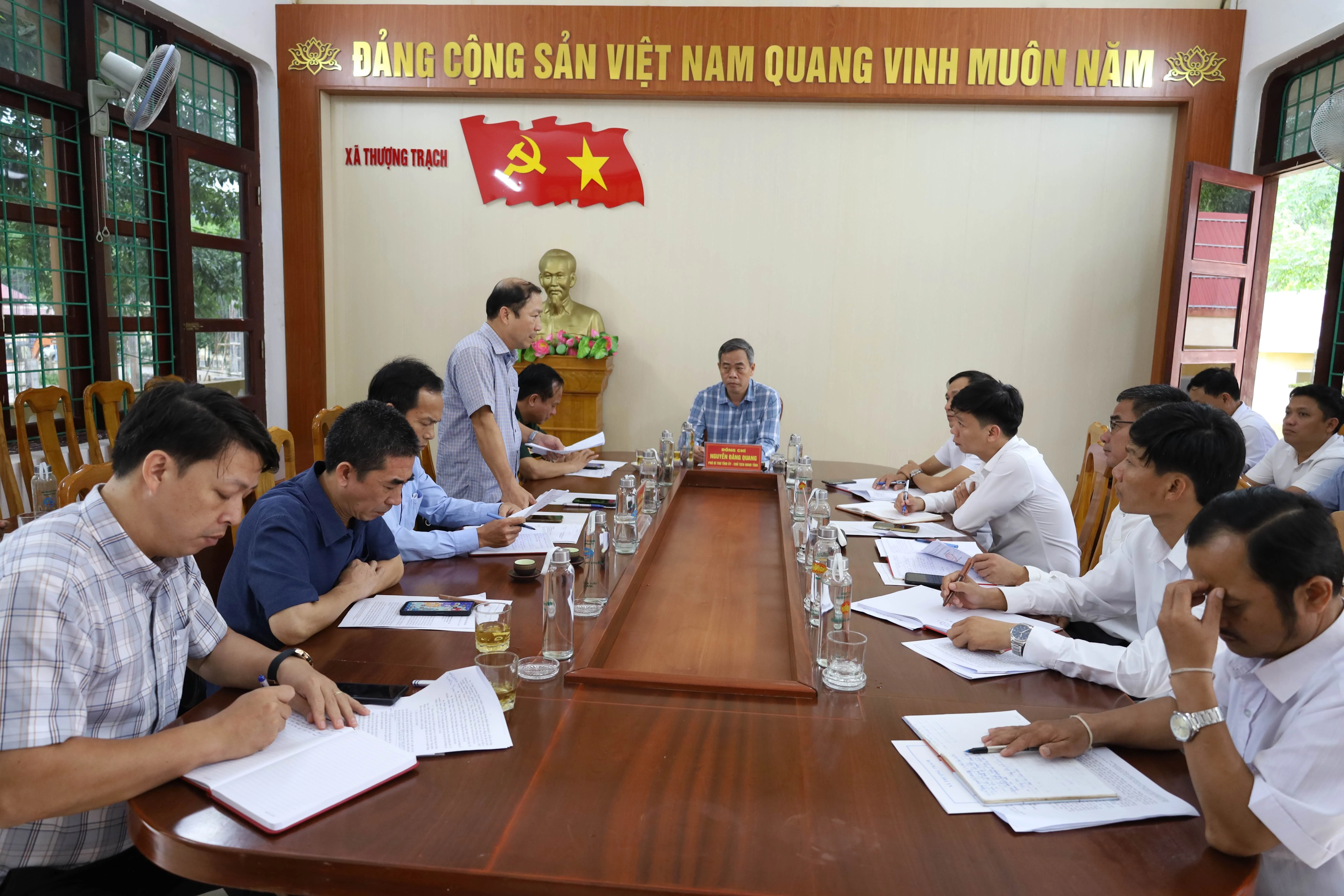 Phó Bí thư Tỉnh ủy, Chủ tịch HĐND tỉnh Quảng Trị Nguyễn Đăng Quang làm việc với xã Thượng Trạch