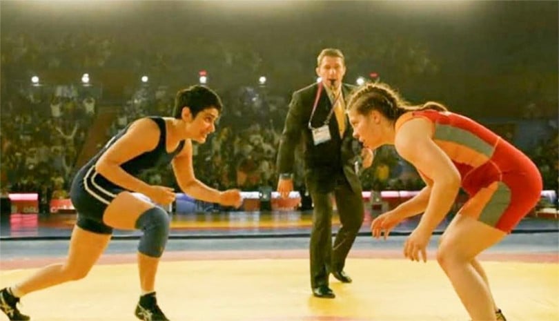 Cảnh trong phim “Nữ đô vật” (Dangal).
