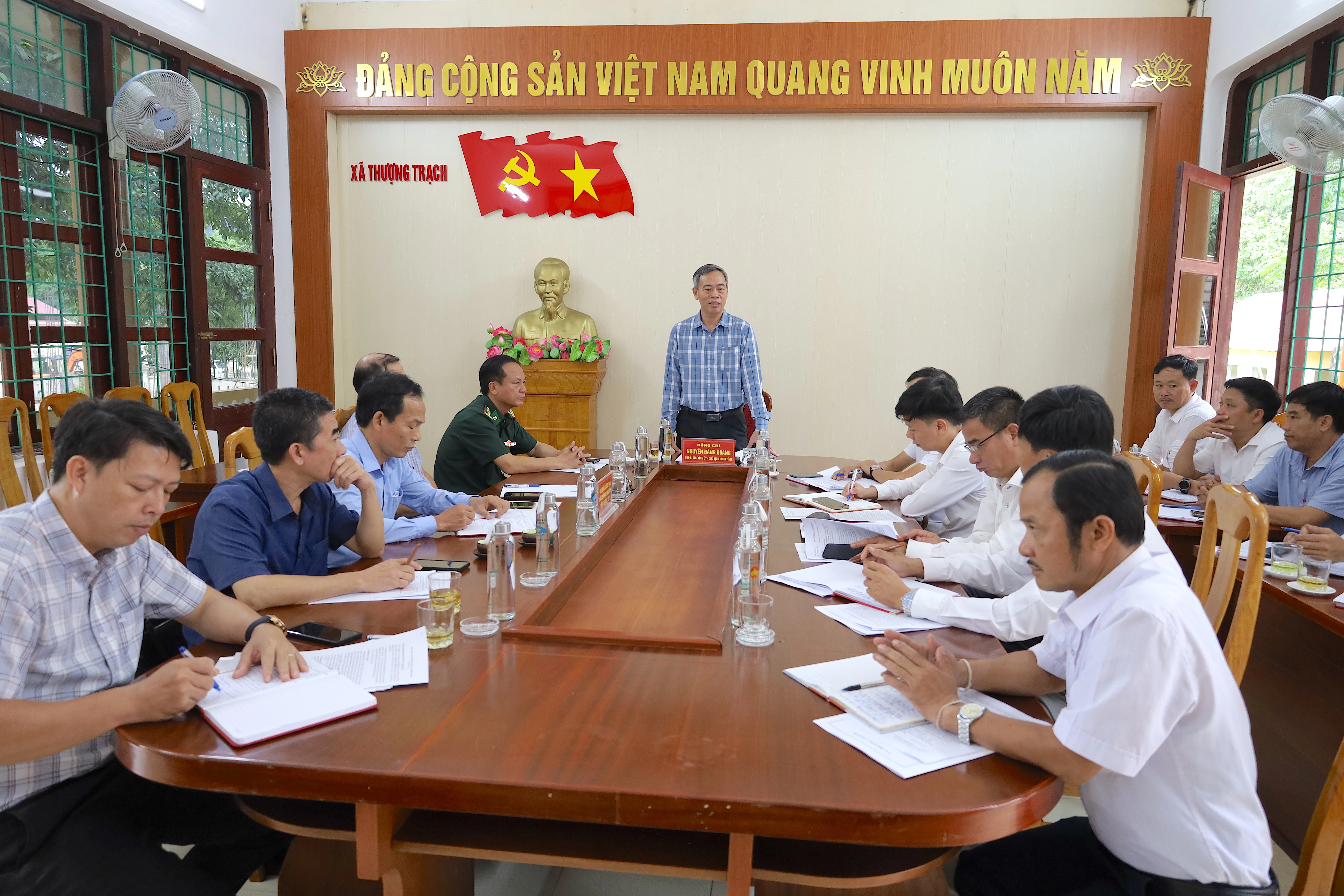 Phó Bí thư Tỉnh ủy, Chủ tịch HĐND tỉnh Quảng Trị Nguyễn Đăng Quang làm việc với xã Thượng Trạch