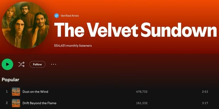 الفرقة ليس لها أعضاء حقيقيون، لكنها تجذب المستمعين عبر المنصات الرقمية. (المصدر: Arstechnica)