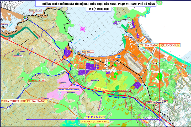 Spending 16,600 billion VND on land acquisition for the North-South high-speed railway project in Da Nang