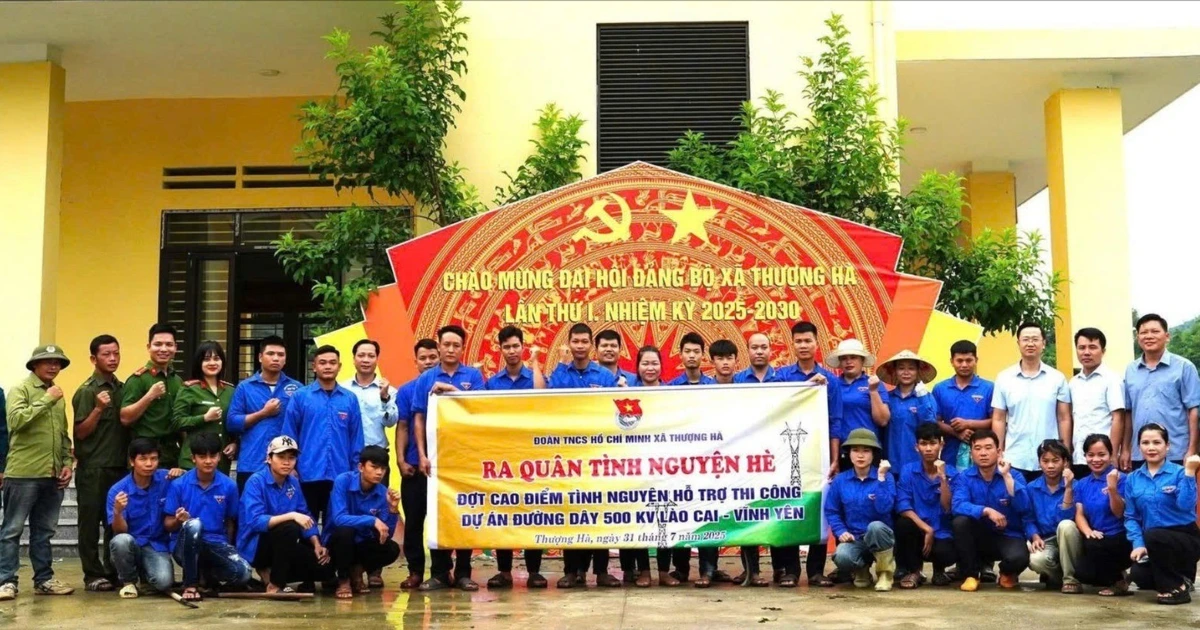 Tuổi trẻ xã Thượng Hà hỗ trợ thi công Dự án đường dây 500kV Lào Cai – Vĩnh Yên