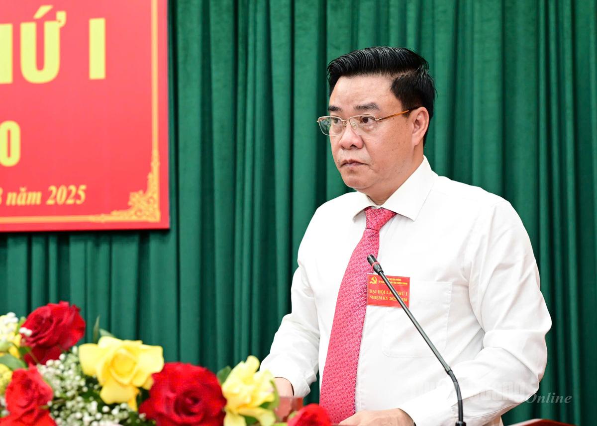 Đồng chí Hoàng Gia Long, Phó Chủ tịch UBND tỉnh phát biểu chỉ đạo tại Đại hội.