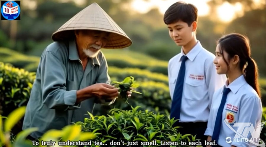 Ảnh cắt từ video của nhóm tác giả đạt giải Đặc biệt cuộc thi quảng bá du lịch Thái Nguyên qua ứng dụng AI Thái Nguyên AImazing.