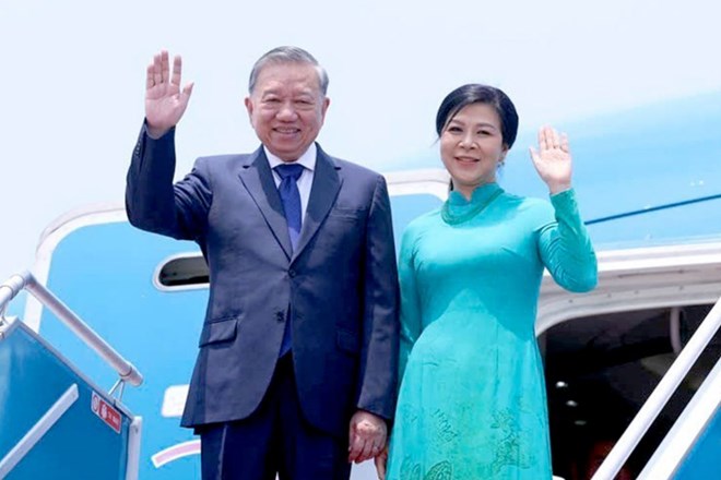 Tổng Bí thư Tô Lâm và Phu nhân lên đường thăm cấp Nhà nước Hàn Quốc