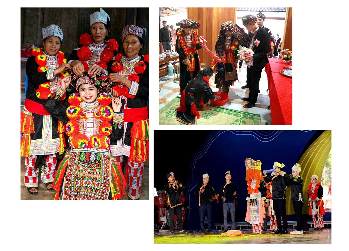 Tuyên Quang là tỉnh duy nhất của cả nước hội tụ đủ 9 ngành Dao. Trong ảnh: Đám cưới truyền thống của người Dao đỏ được bảo tồn trong cộng đồng.