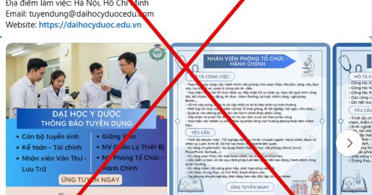 Lan rộng chiêu lừa đảo giả mạo tuyển dụng của trường đại học