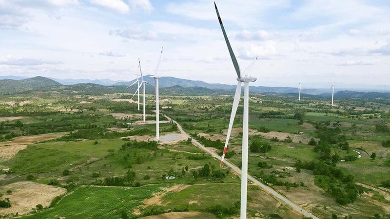 Yang Trung Wind Power Plant project invested by Yang Trung Company in Kong Chro district (Plant 2), with a total investment of 6,593 billion VND, capacity of 145 MW
