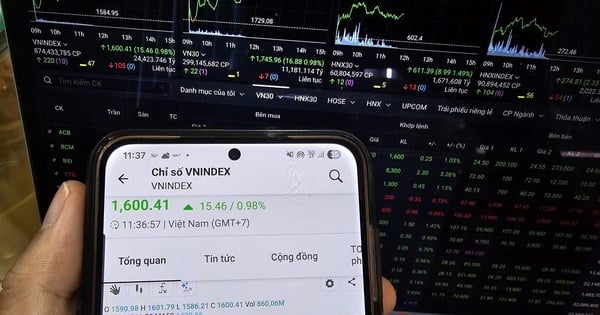 VN-Index chạm mốc lịch sử 1.600 điểm