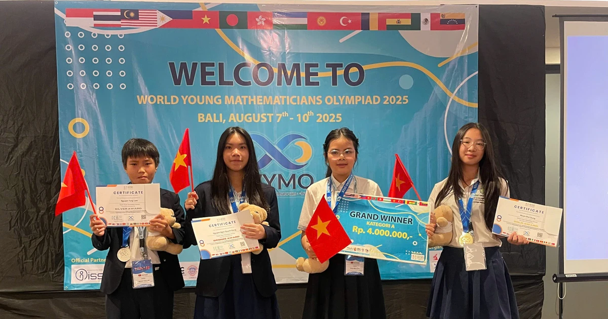 Học sinh Việt Nam giành 4 huy chương tại Olympic nhà Toán học Trẻ Thế giới (WYMO) 2025