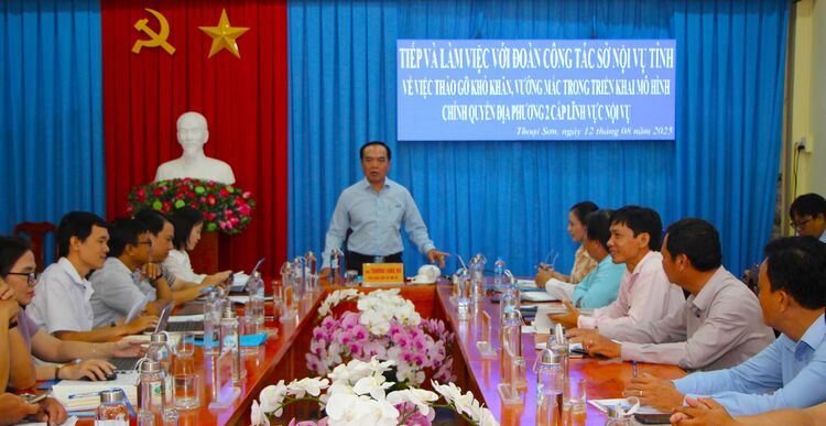 Phó Giám đốc Sở Nội vụ tỉnh An Giang làm việc với 6 xã