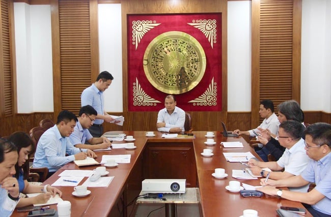 Thứ trưởng Thường trực Lê Hải Bình chủ trì cuộc họp rà soát công tác tổ chức Lễ kỷ niệm 80 năm Ngày truyền thống ngành Văn hóa - Ảnh 1.