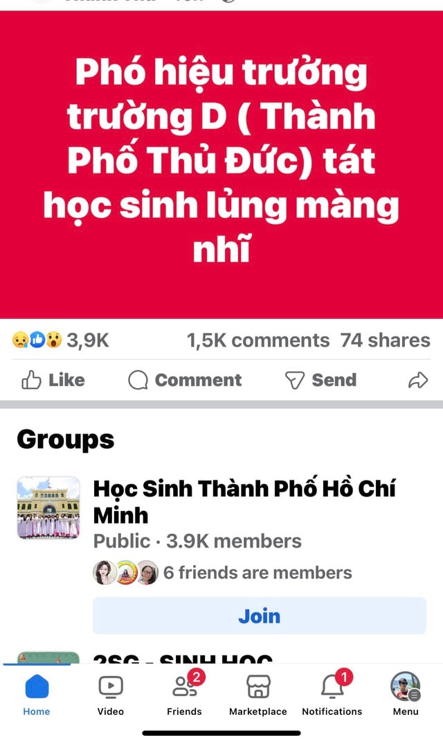 Hiệu phó một trường THPT tát học sinh vì hút thuốc lá, đăng mạng xã hội - Ảnh 1.