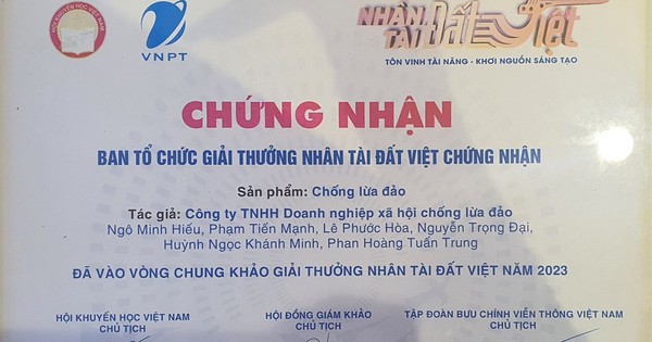 Dự án Chống Lừa Đảo của Hiếu PC nhận giải thưởng Nhân Tài Đất Việt