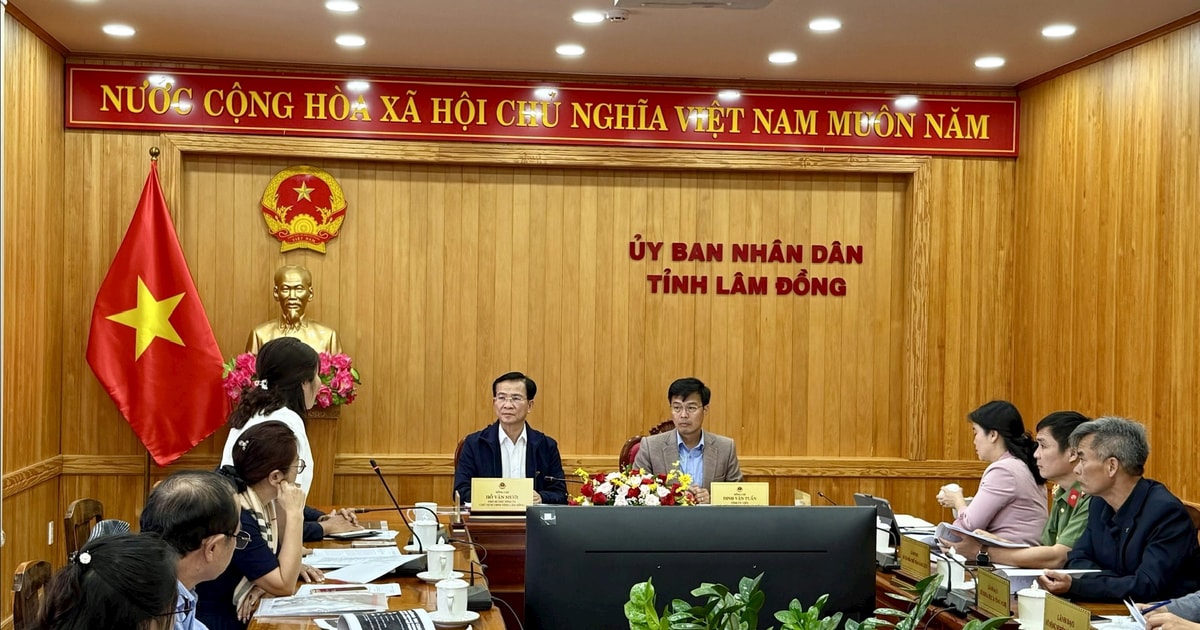 Chairman of Lam Dong Provincial People's Committee Ho Van Muoi works with the Green Economy Institute