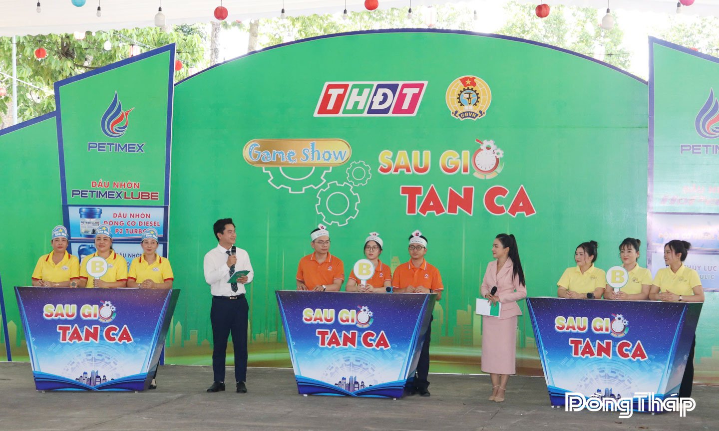 Công nhân lao động tham gia Chương trình Gameshow “Sau giờ tan ca” do Liên đoàn Lao động tỉnh phối hợp Đài Phát thanh - Truyền hình Đồng Tháp (trước đây) thực hiện.