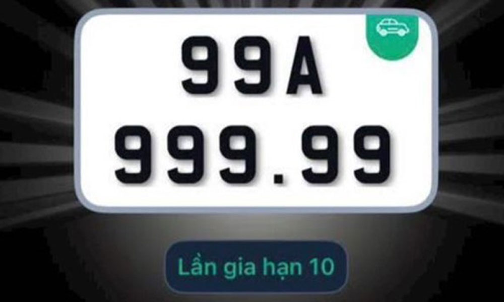 Super VIP Bac Ninh province car license plate 99A - 999.99 sets a record of 21.8 billion VND